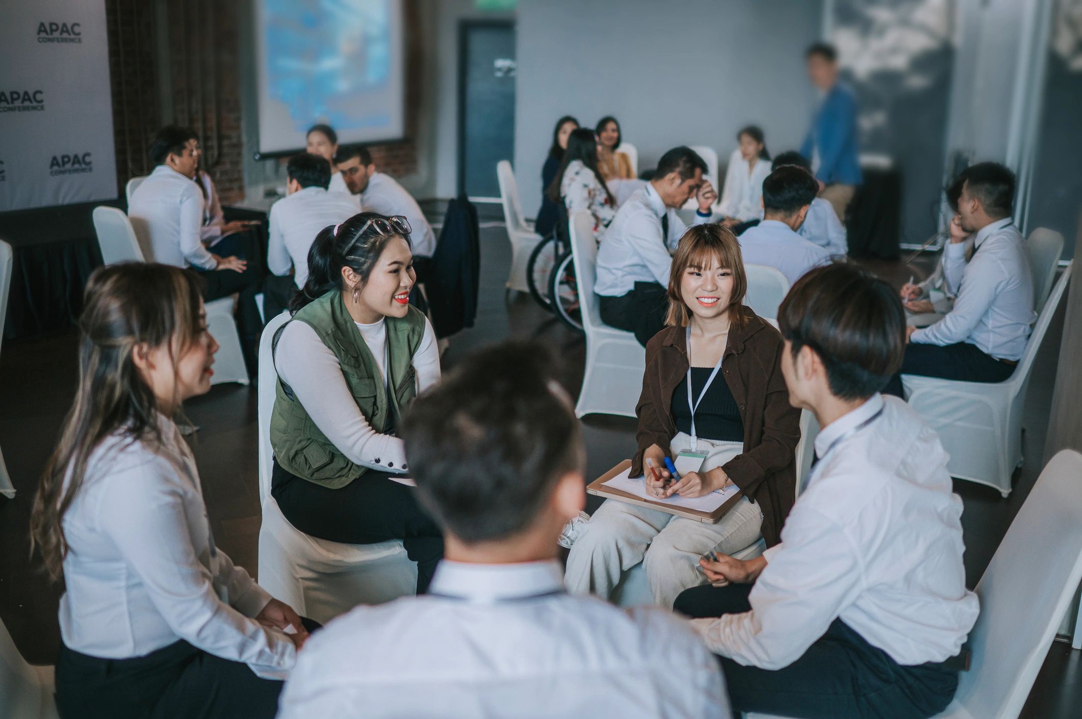 Community workshop participants in discussion